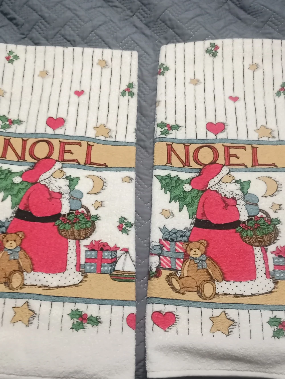 Vintage Christmas Noel Bath Towel Sets NWOT 2 Sets!!❤️